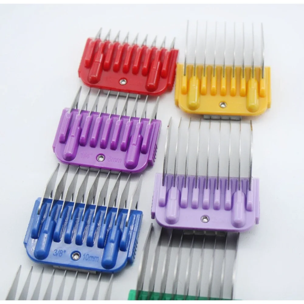 8pc Pet Grooming Clipper Guard Set Stainless Steel Combs for Andis Wahl Oster